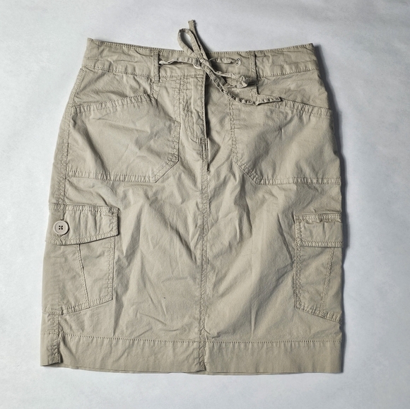 Cleo Khaki Cargo Skirt with Pockets Size Small - Picture 1 of 3